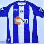 Wigan Athletic 2009/10 Diame No 27 match worn home football shirt Premier League badges to