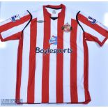 Sunderland 2008/09 Reid No 20 match issue home football shirt Premier League badges to sleeves,