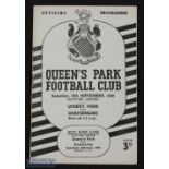 1949/50 Queens Park v Dunfermline Athletic league programme 10 September 1949; good. (1)