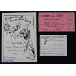 1952 France B v S Africa Signed Rugby Invite, Menu & Ticket (3): One of those superb Joe Bridge