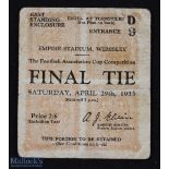 Ticket: 1933 FAC final match ticket; age wear. (1)