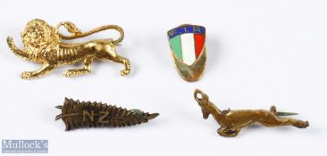 1950-70 inc Lions Vintage Rugby Badge Selection (4): Lapel badges to include lovely British Lions '