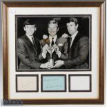 Bobby Moore Signed England 1966 World Cup Autograph Trio Display signed by Martin Peters, Bobby