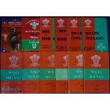 1955-2003 Wales v Ireland Rugby Programme Selection (12): Cardiff offerings for the Celtic clashes