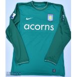 Aston Villa 2009/10 Marshall No 33 match issue goalkeeper football shirt Premier League badges to