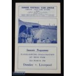 1959/60 Dundee v Liverpool football programme floodlight inauguration at Dens Park date 23 Mar,