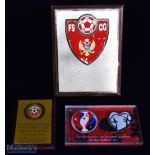 Wales FA International Football Plaques to include Wales v Montenegro 2nd Feb 2012 23cm x 31cm, 2012