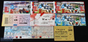 1967-2009 France Home Rugby Tickets v Tourists (8): v NZ 95; v Australia 67; v S Africa (both tests)