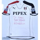 Fulham 2005/06 (Signed) Brown No 9 match issue home football shirt signed with dedication to the