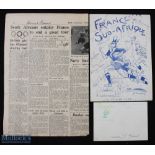 1952 France v S Africa Signed Rugby Menu, Tickets & Cutting (7): Joe Bridge's marvellous menu