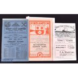 1948/49 Grimsby Town v Fulham, Southampton v Grimsby Town, WHU v Grimsby Town Div. 2 league match