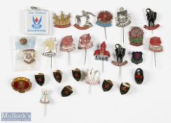Rugby Badge Collection 'D' inc SA Provinces (25): Pin badges across the decades for Natal, Boland,