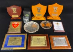 Wales FA U17 Football Official Plaques Awards Trophies with noted items of 2011 Salver visit to
