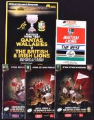 1986/2009/2013 British Lions Rugby Programmes (5): Lions v The Rest, IRB 1986; 2009 in S Africa, 1st