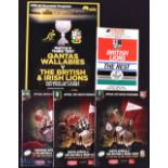 1986/2009/2013 British Lions Rugby Programmes (5): Lions v The Rest, IRB 1986; 2009 in S Africa, 1st