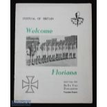 1950/51 Doncaster Rovers v Floriana FOB football programme 10 May no staples, split spine, overall