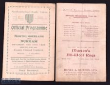 Rare 1925/1932 Northumberland/Durham County Championship Rugby Programmes (2): Hard to find