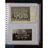 1900s-1940s Vintage Rugby Postcards in Album (22): In super partially filled specialist album,