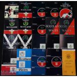 1951-1993 Scotland v Wales Rugby Programmes (20): v 1951 (shock 19-0 win), 1955-1985 inclusive &