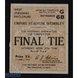 Ticket: 1946 FAC final match ticket; good. (1)