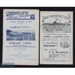 1948/49 Grimsby Town v Cardiff City Div. 2 match programme 22 January 1949, reverse fixture