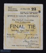 Ticket: 1927 FAC final match ticket; good. (1)