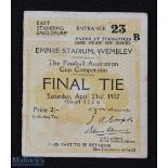 Ticket: 1927 FAC final match ticket; good. (1)