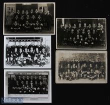 1919-1930 Llanelli & Wales etc Rugby Photographs (5): Postcard sized, to include beautifully and