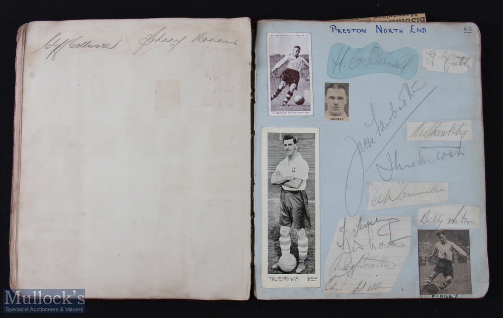 1940s Album containing autographs of many football club players; some noted are ARSENAL 1946 - Image 7 of 10