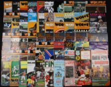 Quantity of Wolverhampton Wanderers football programmes generally 1980s plus others noted 1980
