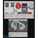 Tickets: 1995, 1995 replay (match not played) FAC final match tickets; good. (2)