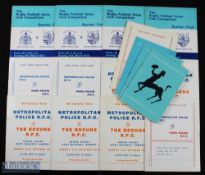 Met Police/Centaurs Rugby Items (16); Met Police v Bristol, RFU KO Cup Quarter Final 1973(3); v