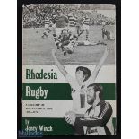 Rare Rhodesia Rugby 1898-1979 Book: Sought-after hardcover 152pp A4 issue with striking dust wrapper