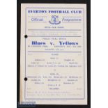 1948/49 Everton public trial match programme Blues v Yellows 14 August 1948, single sheet; neat