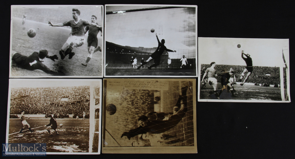 1958 5th February in Belgrade, action press b&w photos of Red Star v Manchester United generally