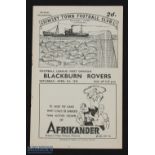 1946/47 Grimsby Town v Blackburn Rovers Div. 1 match programme 5 April 1947; Good. (1)