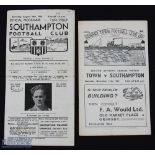 1949/50 Grimsby Town v Southampton Div. 2 programme + return match at Southampton 20 August 1949;