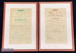 1959/1960 Framed BR Rugby Excursion Flyers (2): Lovely pair of flyers for rail trips from the