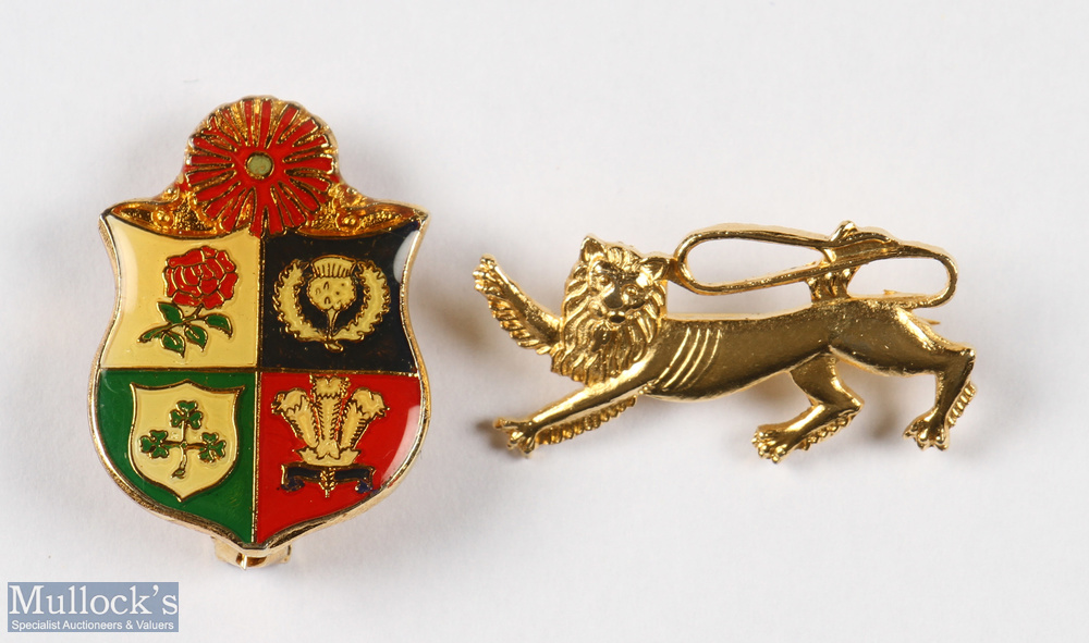 Pair of British & I Lions Rugby Lapel Badges: Possibly both from 1980, we have the standard player