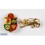 Pair of British & I Lions Rugby Lapel Badges: Possibly both from 1980, we have the standard player