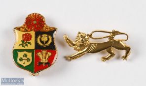 Pair of British & I Lions Rugby Lapel Badges: Possibly both from 1980, we have the standard player