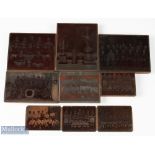 c1950 Welsh Football Teams - Cups Copper Engraved Printing Plates. a selection of 10 plates