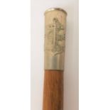 BOYS BRIGADE SWAGGER STICK with embossed white metal mounts, 70cm long