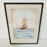 JAMES BUIK Outward bound, watercolour, signed and dated 1944, 26cm x 18cm