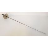 LEON PAUL FENCING SABRE with an 87.5cm long steel blade, leather bound handle, cushioned pad to