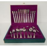 1950s ONEIDON CANTEEN OF CUTLERY in stainless steel for six place settings, in a fitted case with