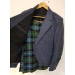GENTLEMAN'S HIGHLAND DRESS comprising a Murray of Athol kilt and a blue Argyll jacket, size 40