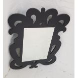 ORNATE SHAPED WALL MIRROR the pierced and carved frame with a rectangular plate, 117cm x 85cm