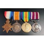 WWI MEDAL GROUP named to 47490 W.O.CL.2.W.J.Rankine.R.E., comprising the 1914-15 Star, War Medal,