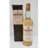 LEDAIG SINGLE MALT SCOTCH WHISKY one bottle, 70cl and 42% abv, with outer box. The box with damage